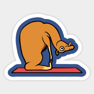 Camel Yoga Pose Sticker